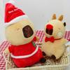 Elk Capybara Plush Toy Santa Claus Capybara Fluffty Doll Capybara Plush Doll  Home Decor
