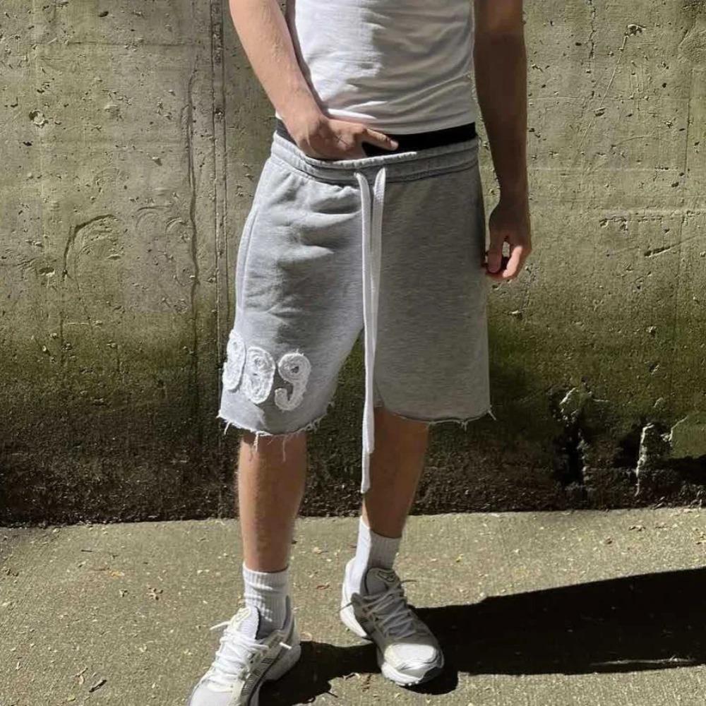 RogueWave New American High Street Style Loose Casual Running Men Shorts Retro Fashion Sweatpants Sports Centre Pants Men and Women