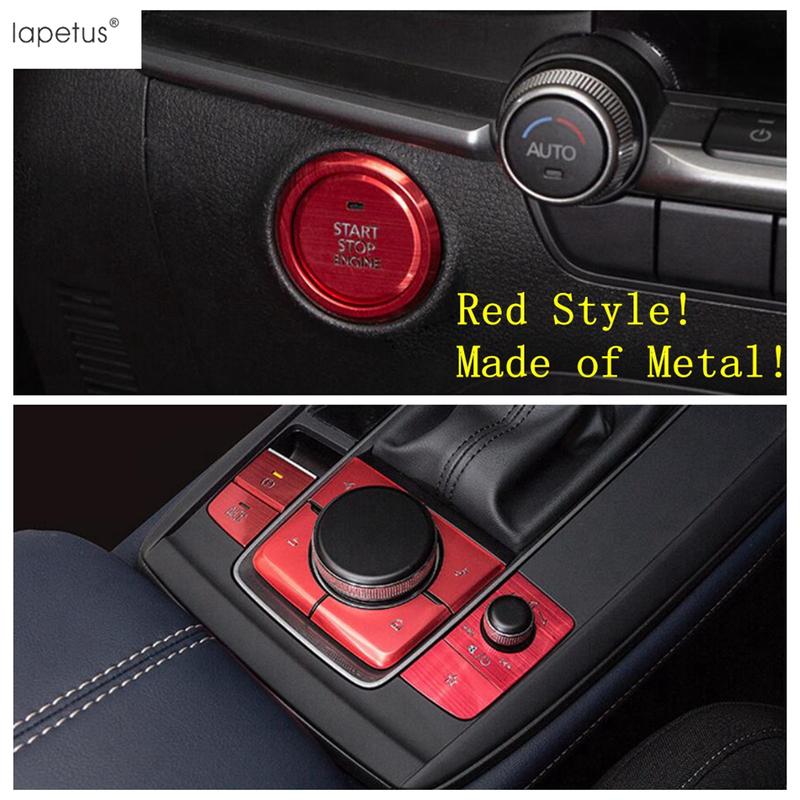 Car Engine Start Stop Multimedia Knob Button Panel Sequ Cover Trim Accessories For Mazda 3  - 2025 / CX-30  - 2025