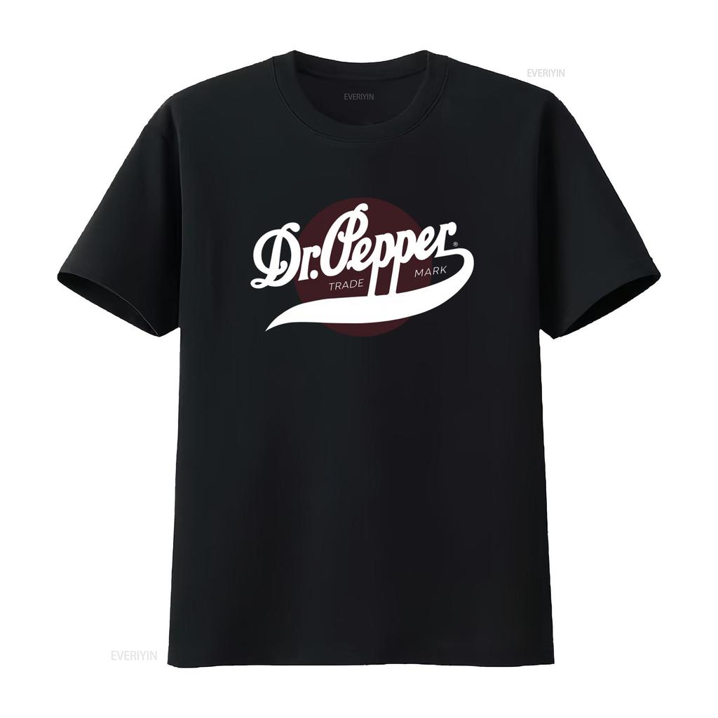 Vintage Trade Mark Dr Pepper T Shirt Retro Style for Soft Drink Fans Vintage Washed Streetwear Versatile Slightly Comfortable