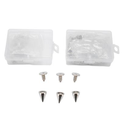 100 Sets Clothing Spikes Electroplated Carbon Steel Strong Easy Operation Cone Spikes for Craft