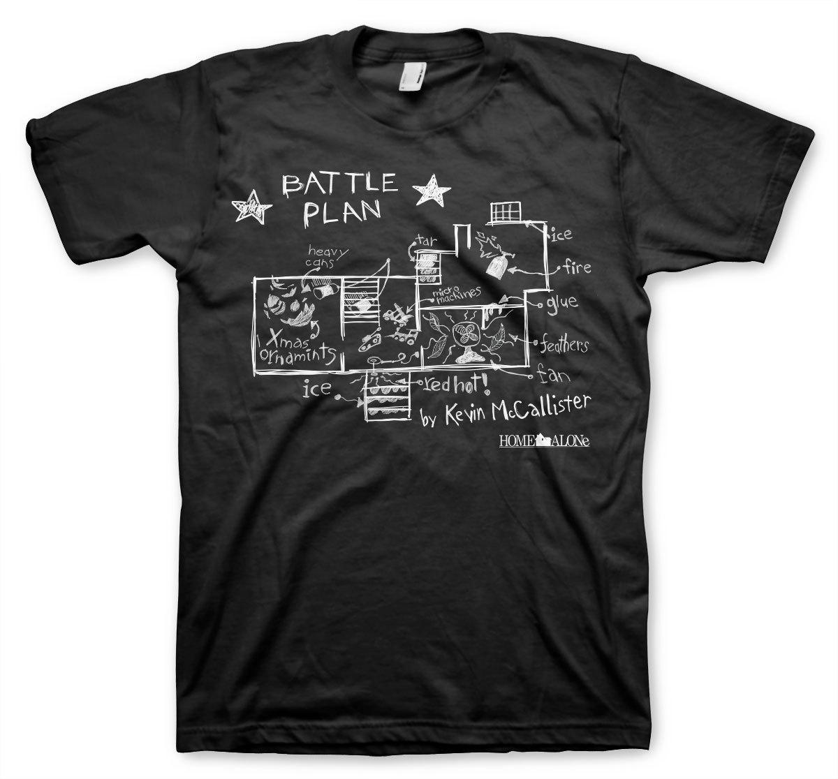 Battle Plan Home Alone Kevin Allein Zu Haus 1990 Men Men T-Shirt Black XXXL