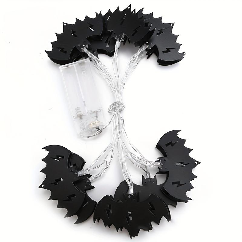 LED Halloween Light String Ghost Festival Decoration Iron Art Bat Ghost Battery Light Bar Party Decor