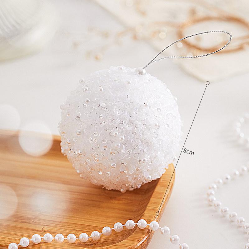Champagne Gold Christmas Tree Ornaments: Spherical, Pine Cone, and Snowflake Shapes.