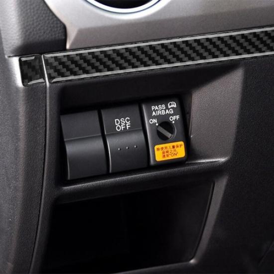 Bright Carbon Fiber Car Front Dashboard Panel Strip For Mazda MX-5 Miata 09-15