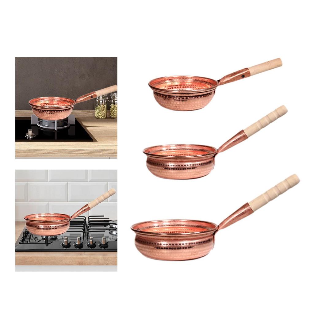 Copper Pot Multipurpose Portable Ergonomic Handle Easy Cleaning Noodle Pot Soup Pot for Household Home Kitchen Cooking Camping