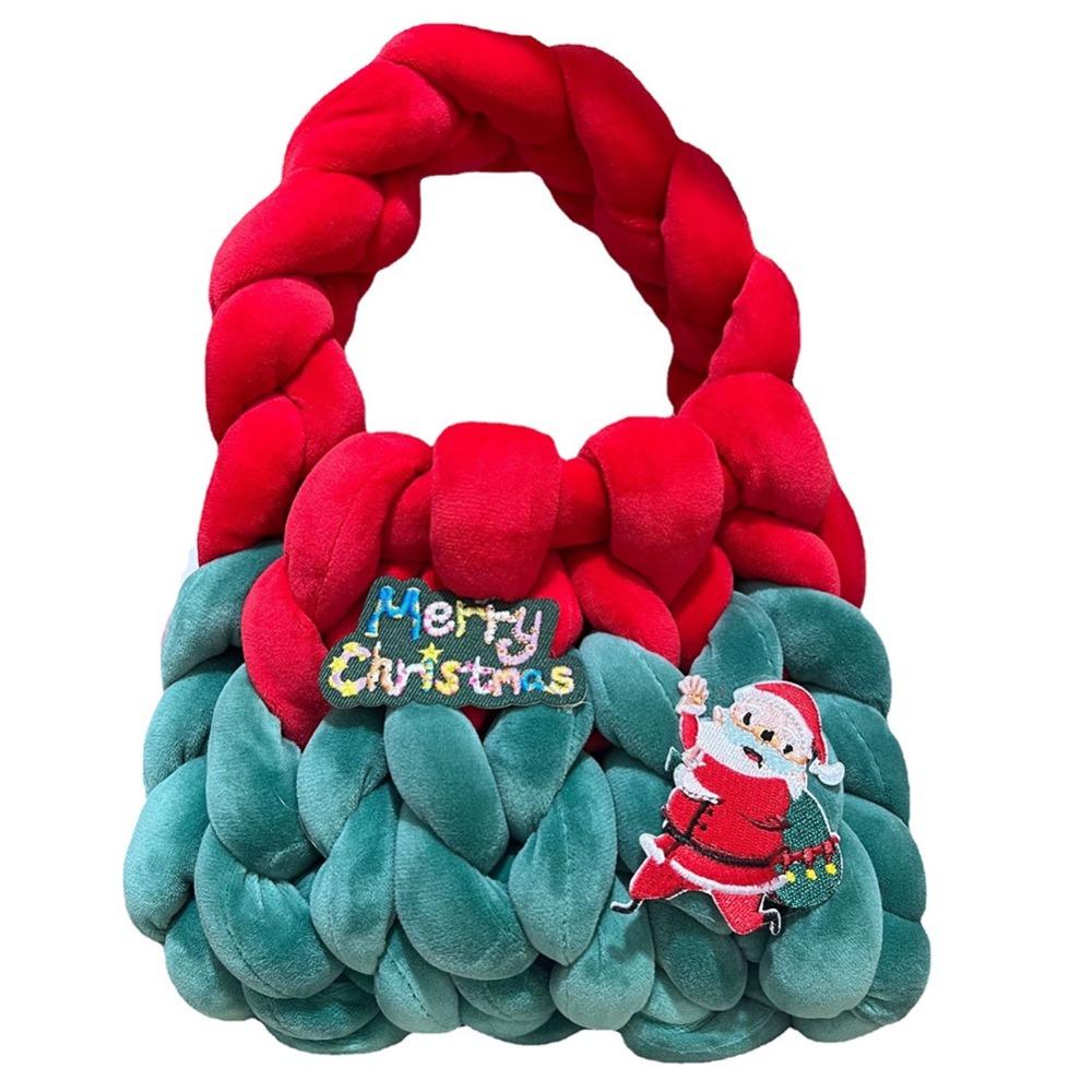 Large Capacity Knitted Storage Bag Hand Knitted Chunky Knit Bag Crochet Tote Bag  Christmas Gift