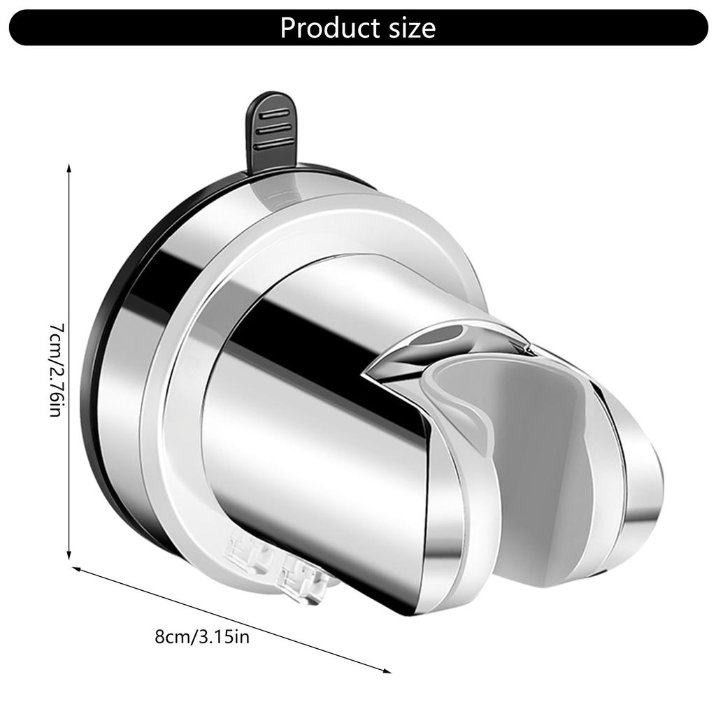 Bathroom Adjustable Wall Mounted Shower Head Holder Universals Suction Cup Shower Mount Holder Base Easy Installation