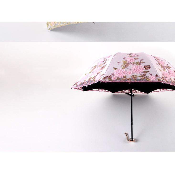 Spitze Up Blume Regenschirm Für Frauen Sommer Sonnenschirm Folding Sonnenschutz Garten Uv Regenschirm Tragbare Dame Schöne Strand Paraplu Regen