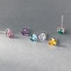 925 Sterling Silver Heart Zircon Piercing Stud Earrings Wedding Luxury Elegant Jewelry For Woman Wholesale Accessories