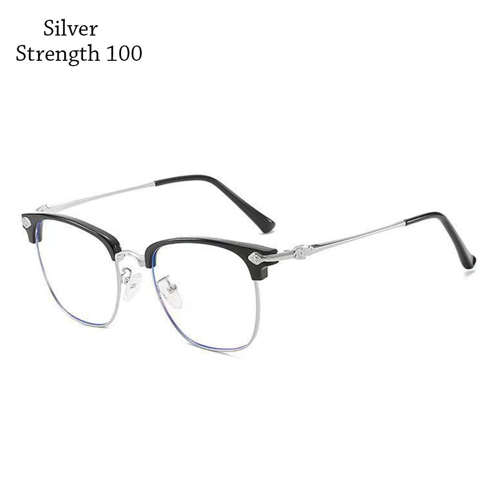 Portable Reading Glasses Anti-Blue Light Hyperopia Glasses Fashion Ultra Light Frame  Men Women