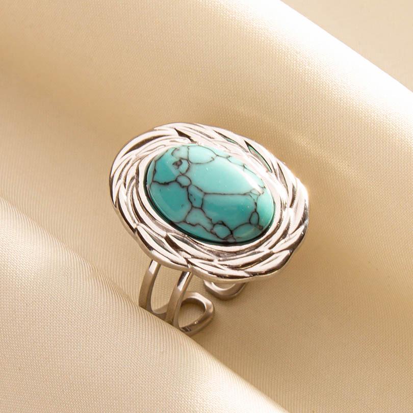 Adjustable 304 Stainless Steel & Titanium Geometric Ring - Unisex Cold Style