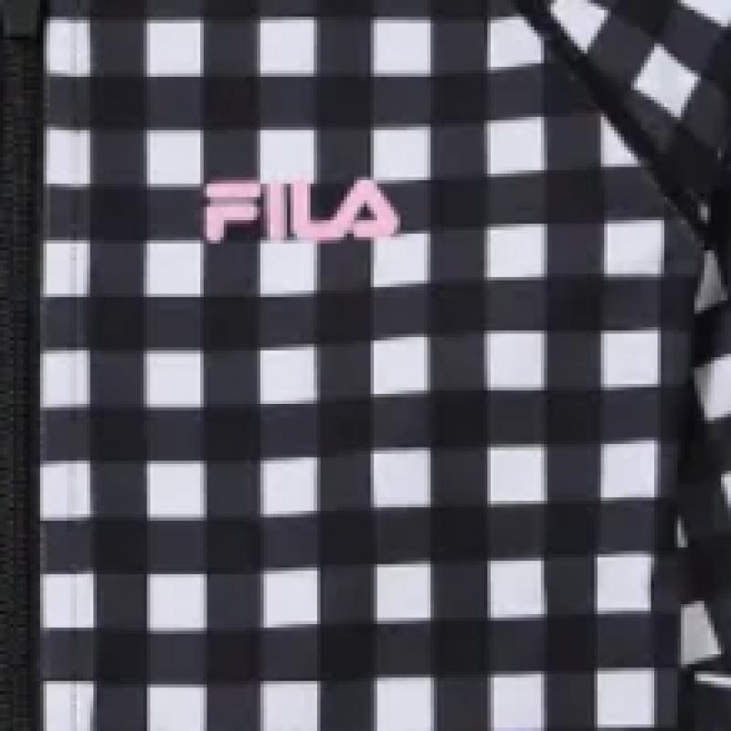 [fila Kids] Check Zip Up Rash Guard  Fk2rtf2a03f Blk  q0zFk2rtf2a03fBlk