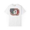 Mexican American Flag Distressed Graphic T-Shirt | Mexico USA Flag Tee