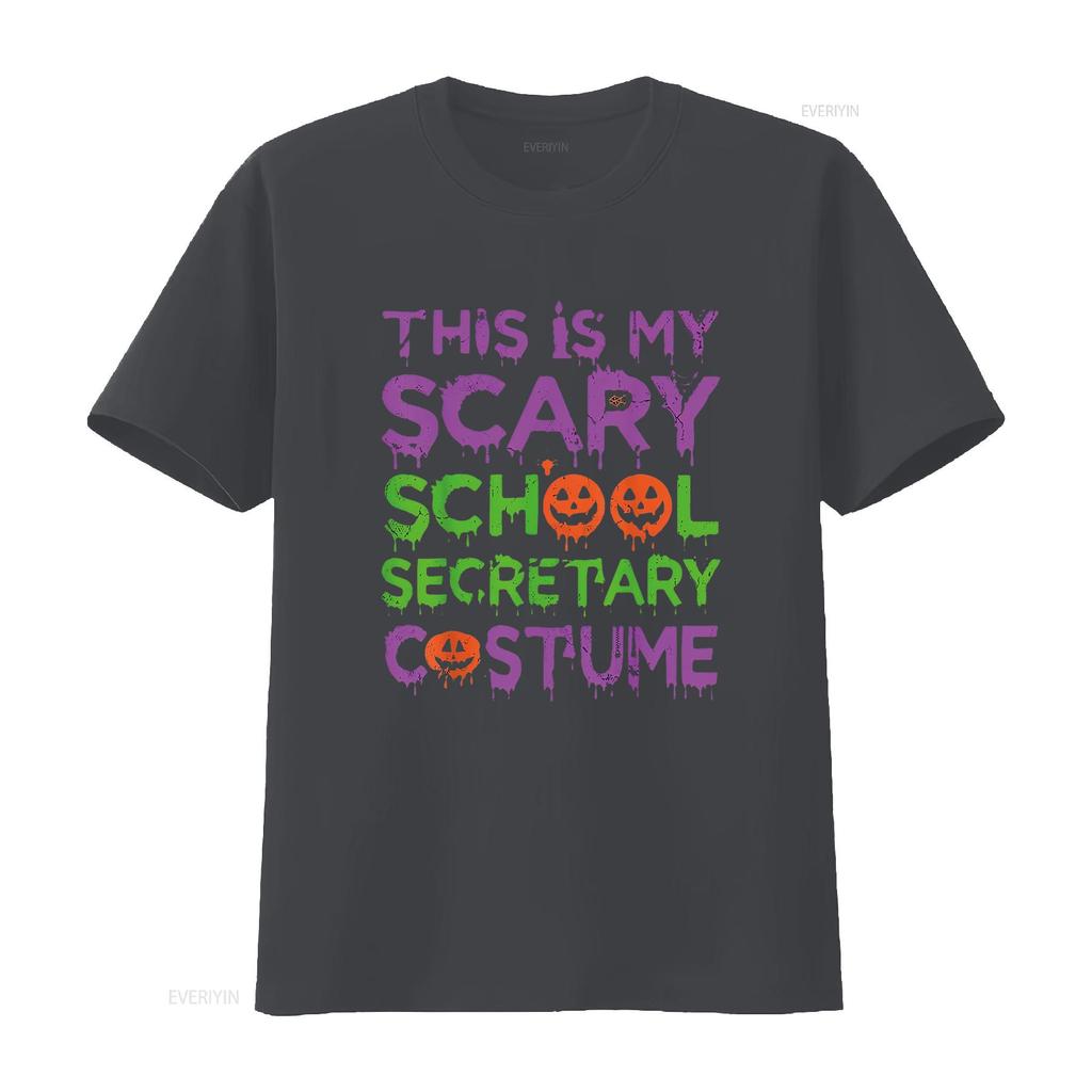 Womens This Is My Scary School Secretary Costume Halloween T Shirt Black X Large vintage Washed Comfortable Stretched Versatile