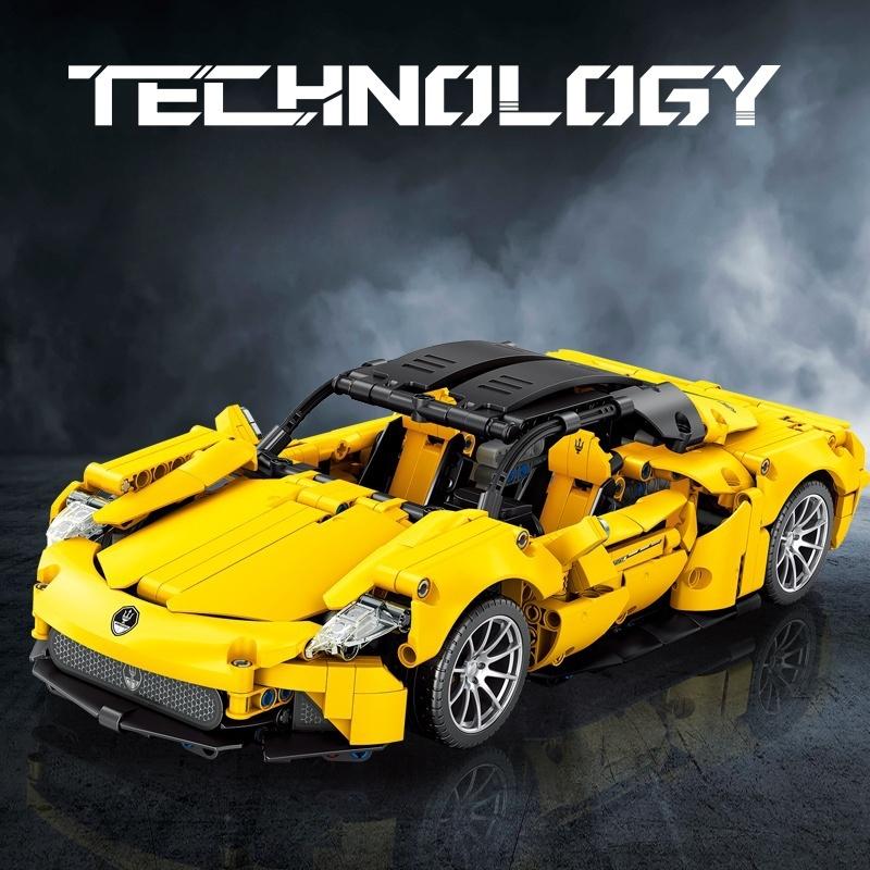 Creative Technical Sports Car Building Blocks Set MOC Assembly Bricks Desktop Collection Ornament Festival Gift Adults Children