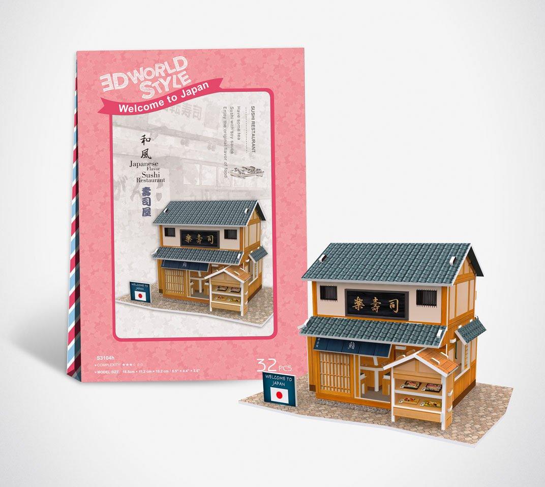 

3D 3D puzzle 3D World Style Series Sushi restaurant W3104h