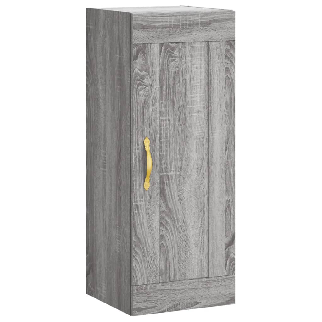 Wall Mounted Cabinet Grey Sonoma 34.5 x 34 x 90 cm Particleboard