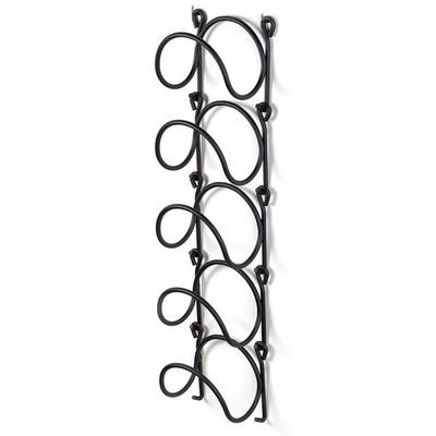 Estante de vino de hierro forjado de 5 piezas para montaje en pared Estante colgante de vino para montaje en pared Portatoallas Cocina
