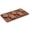 5 Grid Double Heart Shaped Silicone Non Stick Lolly Chocolate Cookie Candy Mold