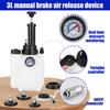 Car Brake Bleeder Kit with 1L Brake Fluid Bleed Bottle and 4 Master Cylinder Adapter Manual Brake Bleed Vacuum Pump for Vehicles