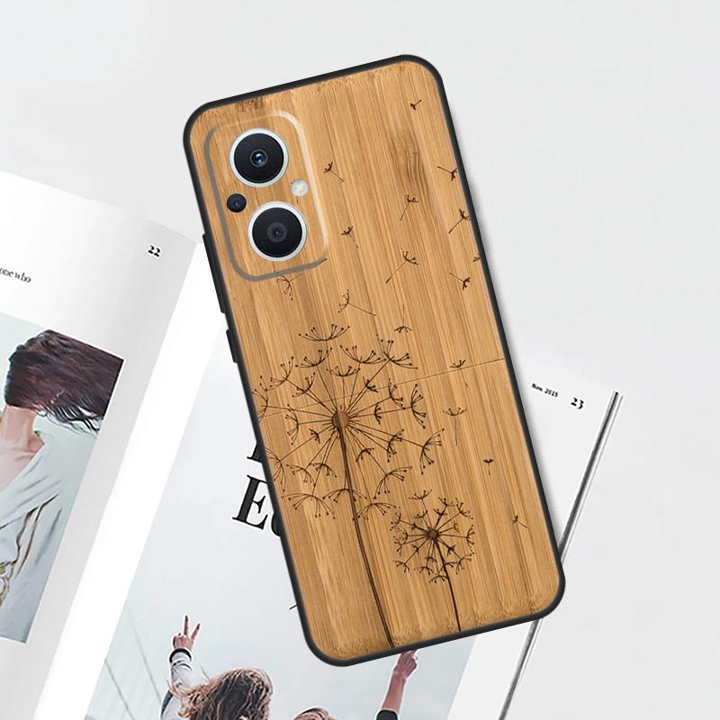 Bamboo Wood Pattern Skull Print Case For OPPO Reno 8T 4Z 5Z 4 5 6 7 8 Lite 10 Pro OPPO Find X6 Pro X2 X5 Lite X3 Neo Cover