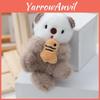 Sea Otter Plush Toy With Pp Cotton Filling Long Fur Stuffed Animal Keychain For Kids
