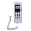 T555 Mini Wall Mounted Phone Caller ID Hotel Home Office Telephone with LCD Display Backlight(White )