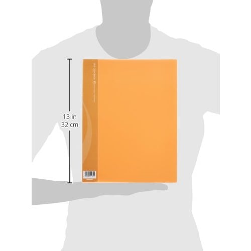 Nakabayashi A4 Clear Book Clear File 40 Pockets Yellow CB1033Y-N
