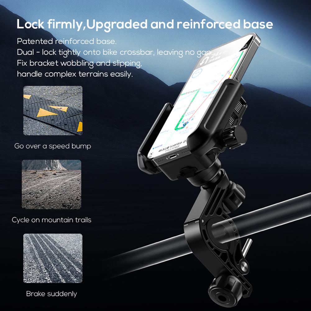 Cooling Motorcycle Cellphone Holder Anti-Shake Motorcycle Phone Holder Navigation Bracket for Motorcycle Bicycle Scooter