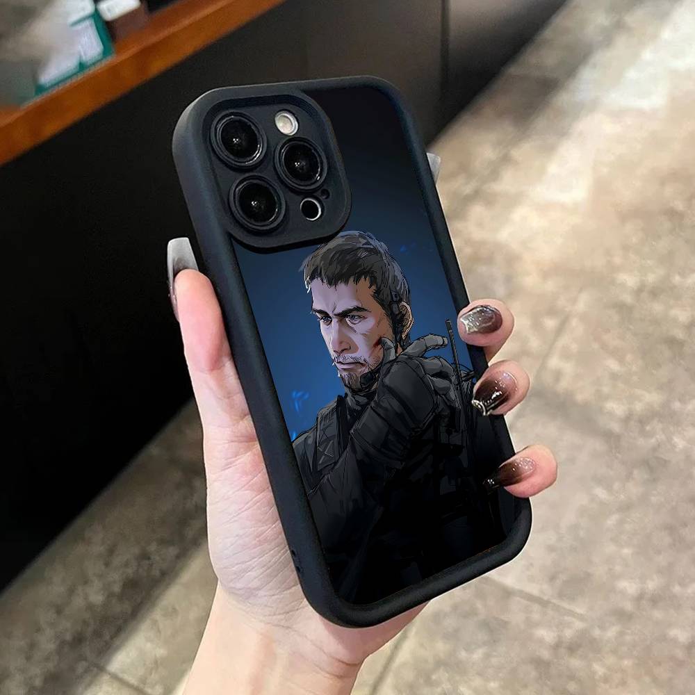 

C-Chris R-Redfield Phone Case For iPhone 17,16,15,14,13,12,11,Pro,Max,Plus,X,XS,SE4,E,Mini Black Thickened border Case iPhone 15 Plus
