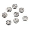 30pcs 8-12mm Gold Stainless Steel Round Hammered Charms Pendant for DIY Earrings Bracelet Necklace Jewelry Making Wholesale