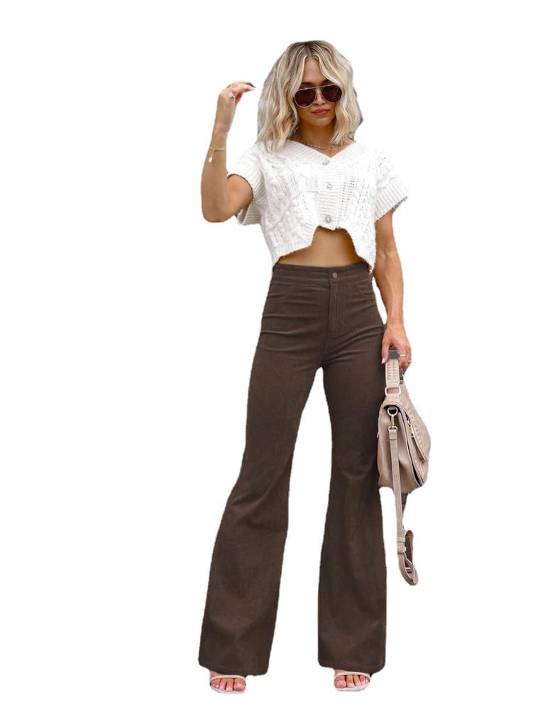 Winter New Solid Velvet Casual Fashion Personality Women's Pants Trendy Brand Casual