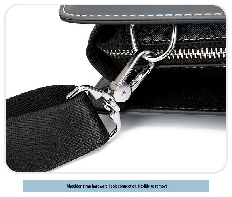 Men's Simple Solid Color Laptop Shoulder Bag & Business Backpack