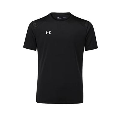 Logo Print Bequemes Atmungsaktives Rundhals Kurzarm T-Shirt Kinder Oberteile Schwarz 21600509-001