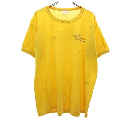 HARVEY WOODS 90s Made In Canada Old Short Sleeve T-shirt L Yellow Men's Used