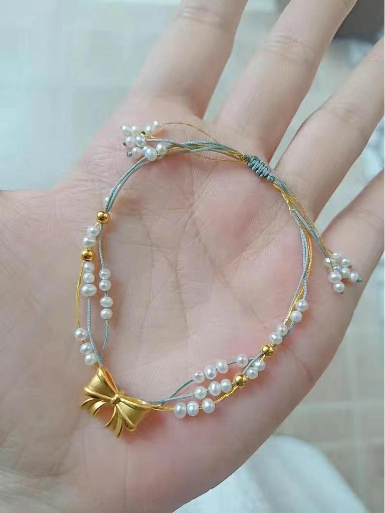 Vietnam Gold Princess Exile Pearl Bracelet - Copper Gold-Plated Women's Jewelry