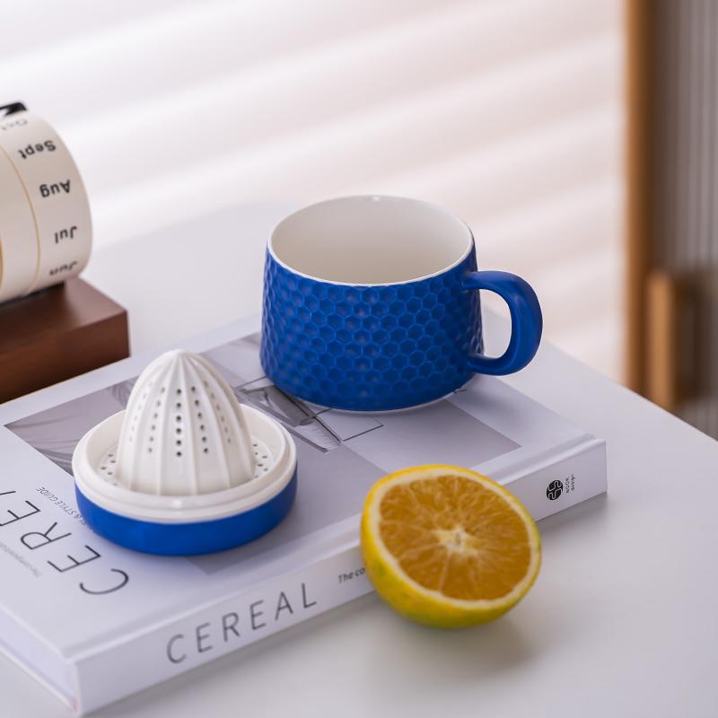 Spremiagrumi al Limone Portatile in Ceramica Senza Laccatura: Bancarella di strada, Cucina, Attrezzo a forma di cono