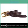 Leather Waist Belt With Metal Buckle And Stylish Flowing Design Outfits For