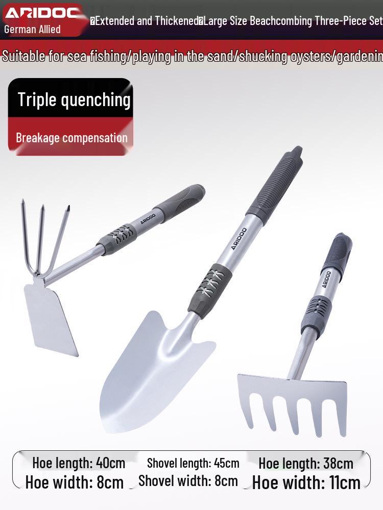 Tide-Chasing Tool Kit: Children's and Adults' Seaside Sand and Clam Digging Set with Shovel and Clips