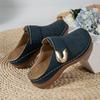 Women Hollow Out Wedge Slippers Women 2025 Summer Comfy Breathable Platform Sandals Woman Non Slip Flip Flops Plus Size 45