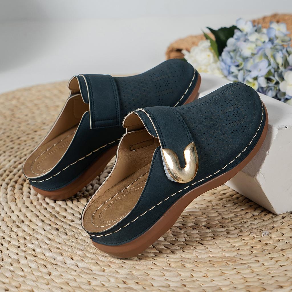 Women Hollow Out Wedge Slippers Women 2025 Summer Comfy Breathable Platform Sandals Woman Non Slip Flip Flops Plus Size 45
