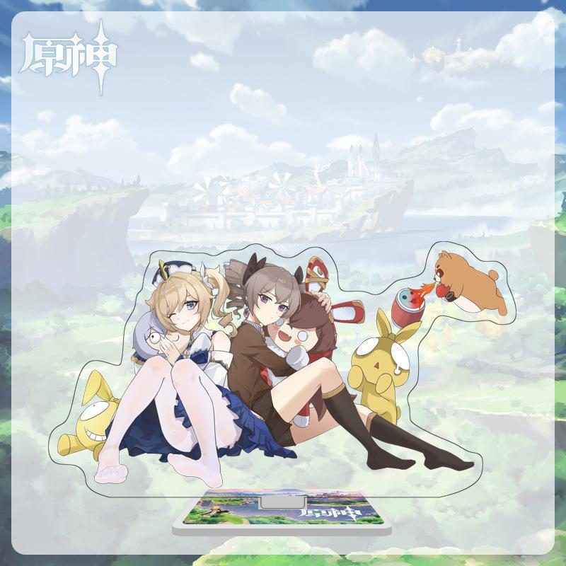 16cm Height Acrylic Large Stand-up Display Featuring Characters From Mondstadt and Liyue In Genshin