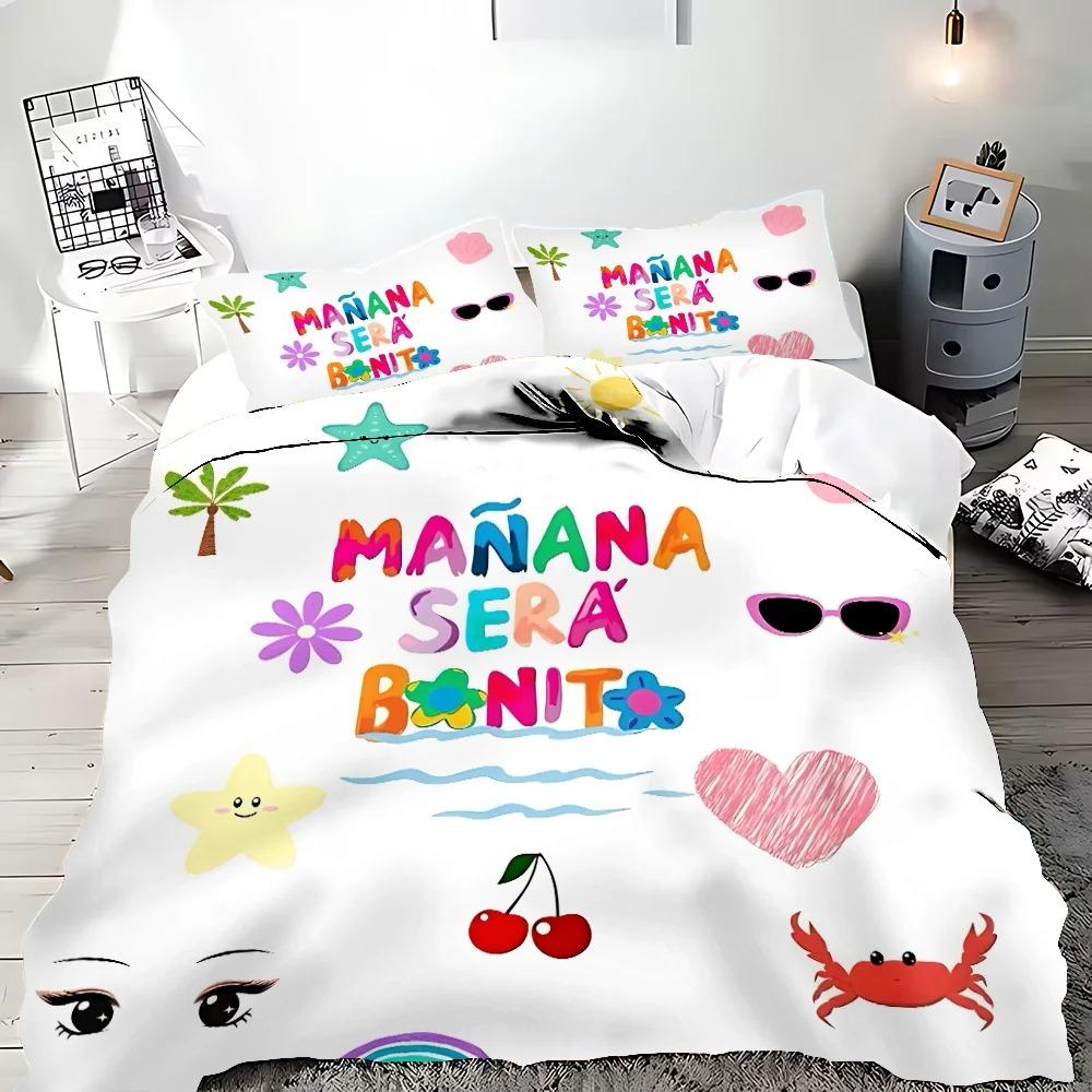 Exquisites 3D-Bettwäscheset mit Karol Gs neuem Albumcover „Manana“ – Bettbezug, Bettdecke, Geschenk für Kinder, Mädchen und Jungen