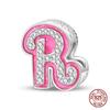 Authentic Pink Charm Bead Charms Bead Charms Copper 26 Letter Charm Bead Charms Compatible With Authentic Bracelets Do It Yourself Jewellery Making Wo