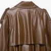 2026 spring new European and American cross-border women's clothing street fashion imitation leather short trench coat w085 3105424
