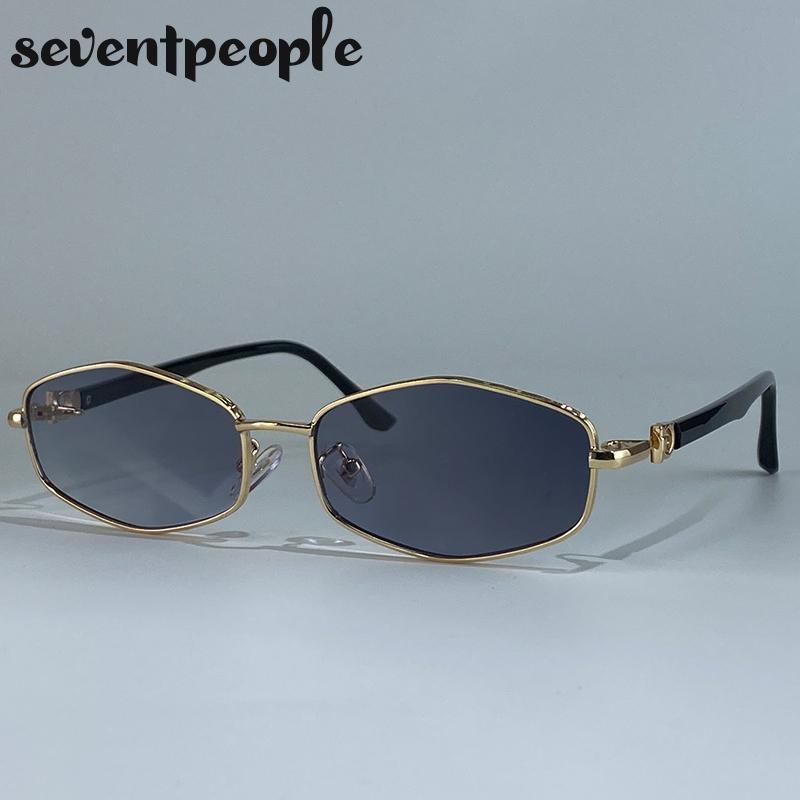 Steampunk Small Frame Hexagon Sunglasses Women Luxury Brand Vintage Punk Polygon Sun Glasses For Ladies Change Color Shades