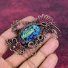 Abalone Shell Gemstone Pendant Handmade Copper Wire Wrap Jewelry Rabbit Pendant