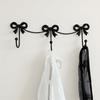 Iron Material Metal Bow Wall Hooks Golden Finish Modern Minimalist Hooks Wall Hook  Home Decor