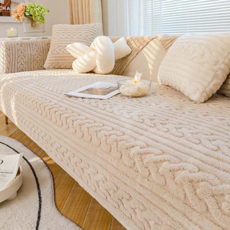 

Зимние чехлы из жаккардового 3D бархата для диванов 2/3 мест, нескользящий чехол для дивана, теплый, секционный, мягкий, для защиты мебели 70x70cm 1pc